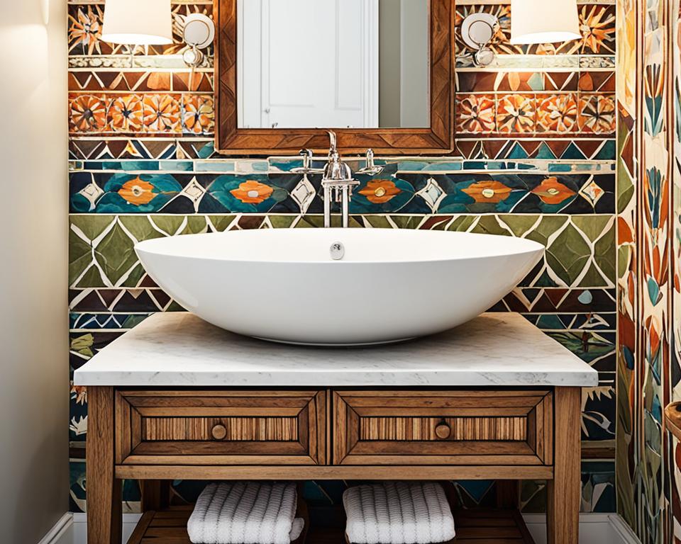 boho console sink