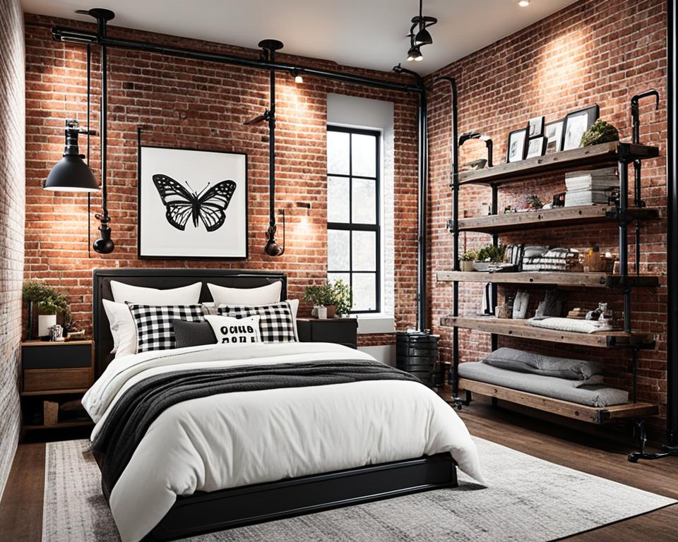 industrial chic bedroom decor