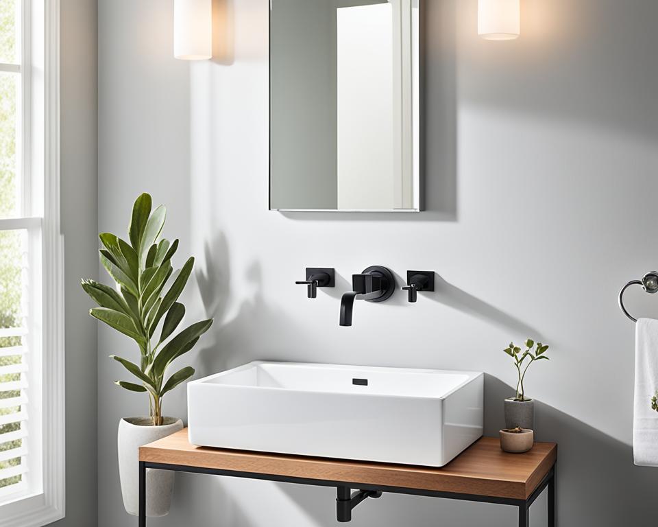 small bathroom console sink